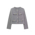 VINTAGE DAMEN LANGARMMJACKE MIT KNOPFLEISTE